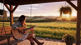 Long Drives Through Endless Country Fields 🍃 Peaceful Country Guitar for Relaxed Living