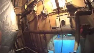 Frozen heating pipes