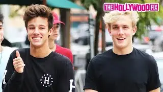 Jake Paul, Cameron Dallas & The Dobre Twins From Team 10 Have Lunch Together At Urth Caffe In WeHo