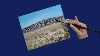 Utah Winter Landscape | Acrylic Painting Easy To Follow Along