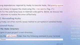 Resolving the husky   pre-commit hook failed Error in Git