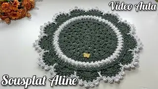 Aline placemat/American style crochet - Video tutorial #crochet #croche