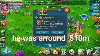 Lords Mobile - zero 510m in one rally and solo attacks