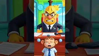 Banana Boss Rejects Monkey CV 🍌🐵😂 | Funny Cartoon Shorts#BananaComedy #FunnyCartoon #CartoonShorts