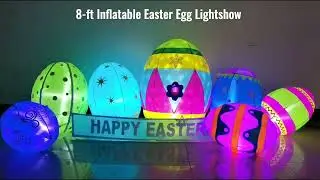 8-ft Inflatable Easter Egg with Light Show