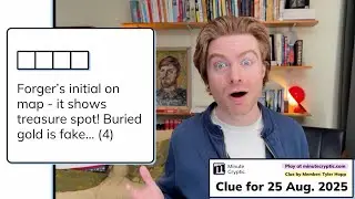 Minute Cryptic Clue 426: Forger's initial on map - it shows treasure spot! Buried gold is fake... (4