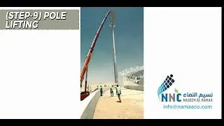 35 high mast stadium lighting installation - Naseem Al Namaa