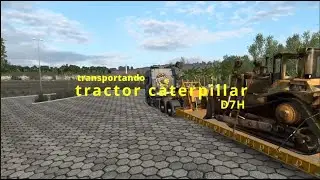 CATERPILLAR D7H TRANSPORTADO CON CAMIÓN SCANIA MAPA RBR
