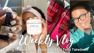 Weekly Vlog | Mini twist takedown, Trying Mielle Organic Products, Chit Chat + MORE!