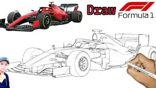 How to draw  Formula1 car outline sketch F1car tutorial#no1car#saurabhjosivlogcar#video# 999k veiws🚩