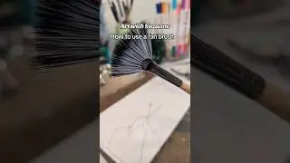 How to Use a Fan Brush 🖌️ #watercolor #art #painting