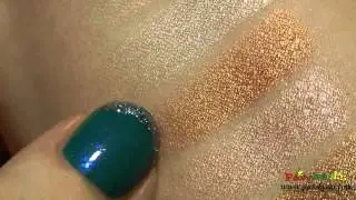 Inglot neutral shimmer/pearl finish eyeshadow Freedom palette (swatch, review)