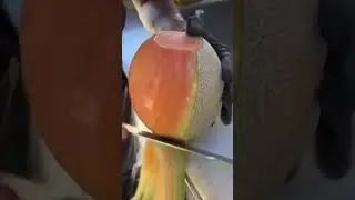 Peeling the cantaloupe