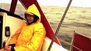Weather-beaten codfish catchers of Narinkka returning home.
