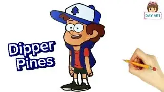 How to Draw Dipper Pines from Gravity Falls