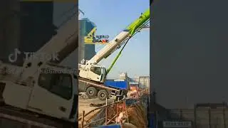Zoomline Mobile crane #80ton working dangerous ...... heavy lifting fquipments