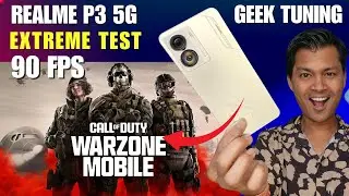 WARZONE COD on REALME P3 5G EXTREME 90 FPS TEST - Lag, Heating, Battery Test