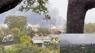 Martinez Refinery Fire February 1 2025 - Drone Footage.  Smoke and Fumes / Shelter in Place Alert.