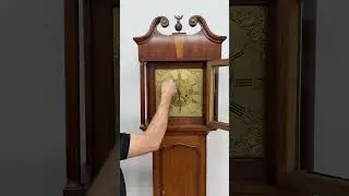 Georgian Antique Oak Tall Case Grandfather Clock, Trugard #homedecor #antiques #clock