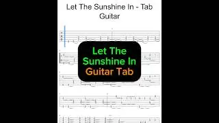 Let The Sunshine In - Fingerstyle Guitar Tabs #shorts #guitar #guitartabs