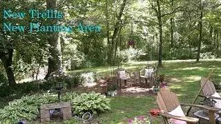 New Trellis, Brunnera, Lobelia, Sunpatients, Coleus, Begonia, and Vinca Vine