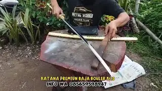 Katana samurai pedang jepang terbaik baja bohler K110 paling tajam