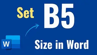 how to set B5 size in word