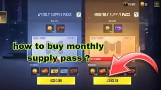 How to buy monthly supply pass? Call of duty mobile