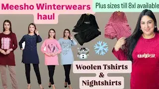 Meesho haul|Woolen tshirts,Woolen Nightsuit||Plus sizes till 8xl available| @ReetuHanda 