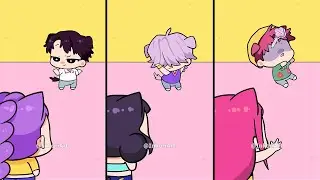SAJA BOYS Puppies Teasing the HUNTR-X Cats - Who is the cutest || Kpop Demon Hunters