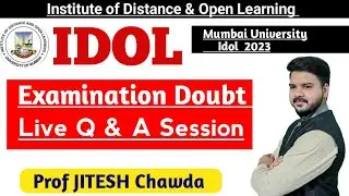 Mumbai University IDOL 2023 Exam| Hallticket  | Timetable | Important questions |Jitesh sir|