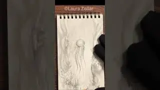 🫧  Jellyfish Drawing Short 🎨Artist Laura Zollar ✨#art #drawingprocess #artisticchannel #drawing