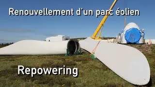 Le parc éolien de Cham Longe, un des premiers chantiers de repowering en France