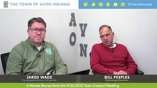 Quick Recap of the September 26th, 2022 Avon Plan Commission Meeting