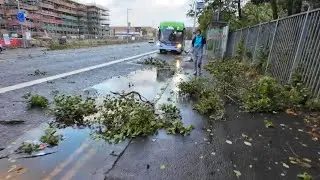Прогулка во время шторма Эми была жестокой... Центр Глазго