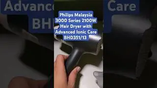 Philips Malaysia 3000 Series 2100W Hair Dryer with Advanced Ionic Care BHD351/13 #philips #shopee