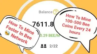 СЕТЬ BEE 🐝: КАК МАЙНИТЬ 100&ndash;500 МОНЕТ BEE КАЖДЫЕ 24 ЧАСА || КАК МАЙНИТЬ БЫСТРЕЕ В СЕТИ BEE