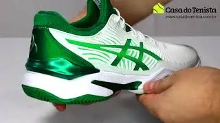 T&ecirc;nis Asics Court FF 2 Clay NOVAK Branco e Verde 