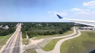 Landing at Providence Rhode Island T.F. Green Int&rsquo;l Airport on runway 23. Breeze Airways A220-300 