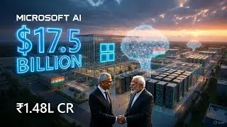 Microsoft का ₹1.48Lakh Crore Investment in India |$17.5Billion AI Revolution | Satya Nadella PM Modi