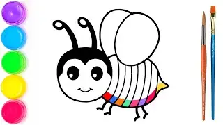 Let's draw bee! (cartoon) EASY DRAWING | Hasi Art Show