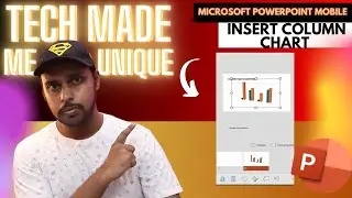 How to insert column chart in Microsoft powerpoint mobile  | insert column chart powerpoint mobile