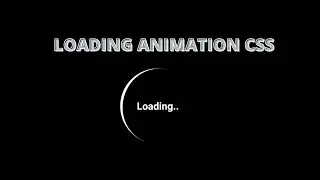 Pre-loader Animation using CSS-Trick | Master CSS