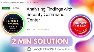 Analyzing Findings with Security Command Center | #GSP1164 | #shorttrick #arcade