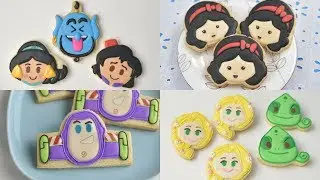 AMAZING DISNEY EMOJI COOKIES: JASMINE,GENIE, BUZZ LIGHTYEAR, RAPUNZEL, SNOW WHITE, ALLADIN
