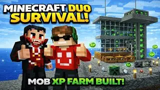Minecraft Duo Survival 🔥 We Built the BEST Mob XP Farm! | VampireSoulYT