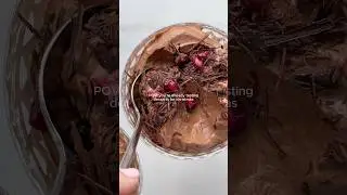 super easy to make dark chocolate mousse 🍫❤️#holidaydessert #easydessert #christmasrecipes