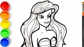 How to Draw Ariel from The Little Mermaid | Disney Princess