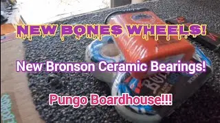 New Bones Wheels Scorpedo 60mm SPF 84B! Bronson Ceramic Bearings! Pungo Board House Halfpipe! Unbox!