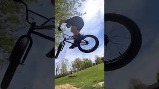 11 ft gap jump on bmx #bike #jump #mtb